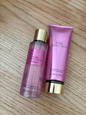 Victoria's Secret Pure Seduction Shimmer Fragrance Mist & Lotion Set - Pink